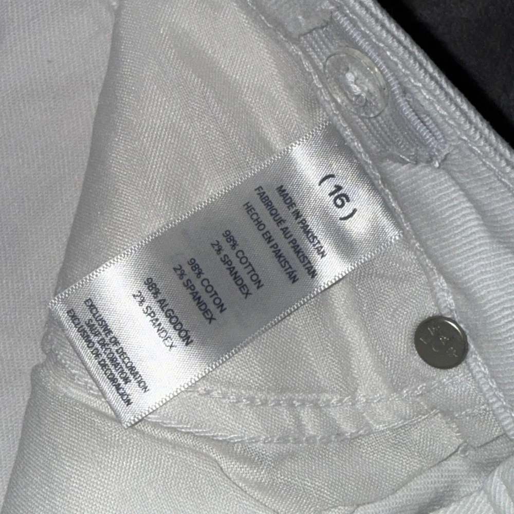Lucky Brand‎ Riley Short Kids Girls 16 White Denim Slim Fit Stretch Frayed Hem